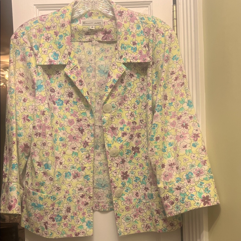 Elliott Lauren Floral Blazer - Yellow and Purple